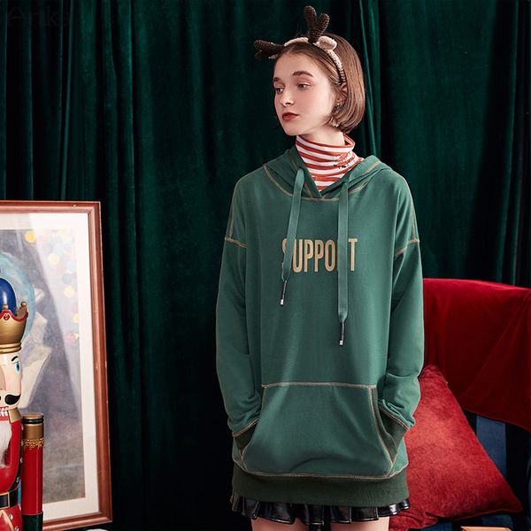 artka 2019 осень зима новых женщин пуловер толстовки мода письмо печати толстовка дряблая вскользь фуфайки для женщин va10485d, Black
artka 2019 осень зима новых женщин пуловер толстовки мода письмо печати толстовка дряблая вскользь фуфайки для женщин va10485d, Black