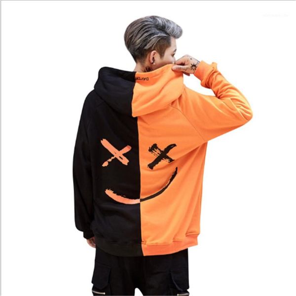 men's hoodies & sweatshirts men fashion designer smile print headwear hoodie hip hop streetwear contrast colors male clothing1, Black
men's hoodies & sweatshirts men fashion designer smile print headwear hoodie hip hop streetwear contrast colors male clothing1, Black