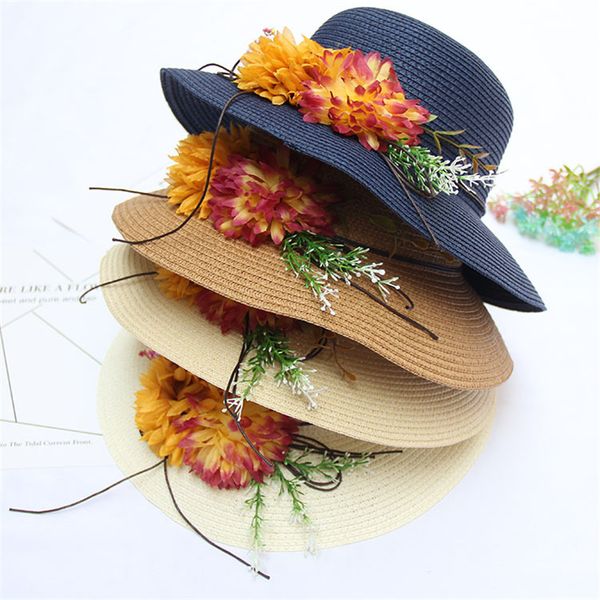 summer wide brim hat sunscreen sun visor hat elegant female straw beach holiday flower summer hats for women sombrero playa, Blue;gray
summer wide brim hat sunscreen sun visor hat elegant female straw beach holiday flower summer hats for women sombrero playa, Blue;gray