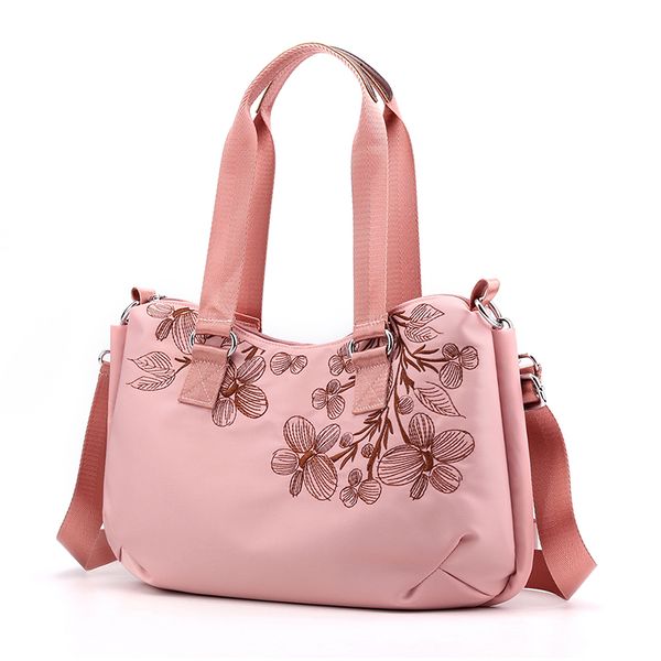 women hangbag waterproof nylon shoulder bag fashion design embroidery crossbody for women large messenger bags black/pink
women hangbag waterproof nylon shoulder bag fashion design embroidery crossbody for women large messenger bags black/pink