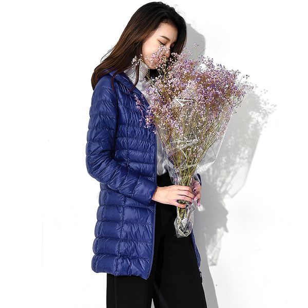 thin down jacket women's mid-length hooded fashion korean-style double slider 206a, Black;white
thin down jacket women's mid-length hooded fashion korean-style double slider 206a, Black;white