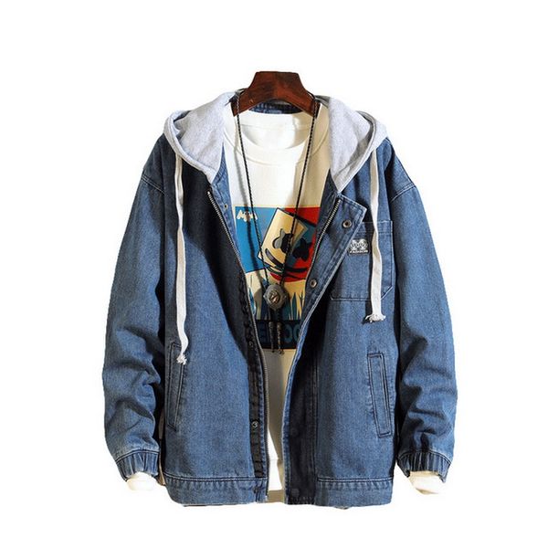 2019 vxo men jacket men's casual vintage wash distressed denim jacket hip hop loose fake two-piece denim hooded, Black;brown
2019 vxo men jacket men's casual vintage wash distressed denim jacket hip hop loose fake two-piece denim hooded, Black;brown