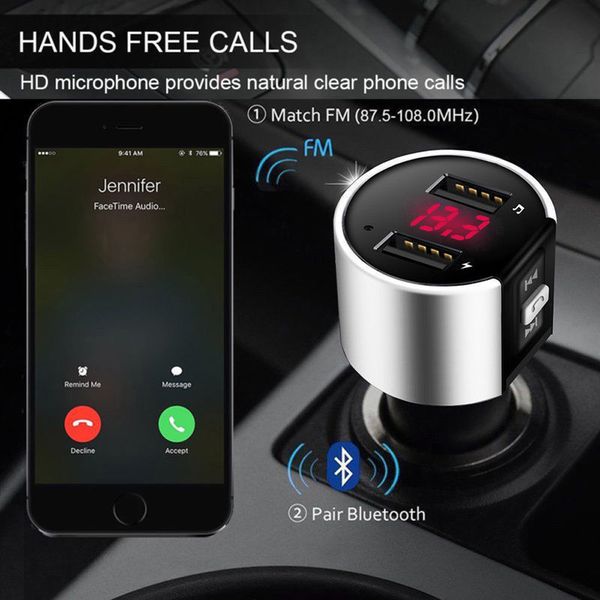 bluetooth in-car mp3 player fm wireless transmitter 5v/3.4a dual usb lcd charger kit hands-calling audio receiver i#1204
bluetooth in-car mp3 player fm wireless transmitter 5v/3.4a dual usb lcd charger kit hands-calling audio receiver i#1204