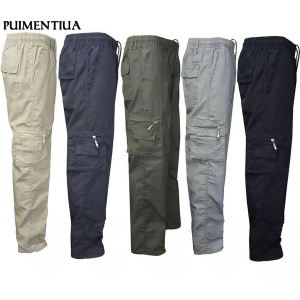 puimentiua men elastic waist drawstring long cargo pants zipper trousers casual cotton tactical baggy pants, Black
puimentiua men elastic waist drawstring long cargo pants zipper trousers casual cotton tactical baggy pants, Black
