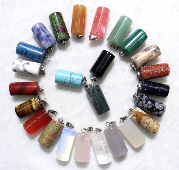 natural stone tiger eye quartz crystal turquoises opal cylinder charm pendants for diy jewelry making necklace accessories12pcs, Silver
natural stone tiger eye quartz crystal turquoises opal cylinder charm pendants for diy jewelry making necklace accessories12pcs, Silver