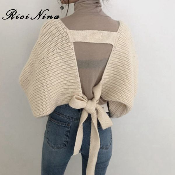 ricinina loose sweater women long lantern sleeve hollow out lace up solid chic knitted sweater women cardigan coat spring 2020, White
ricinina loose sweater women long lantern sleeve hollow out lace up solid chic knitted sweater women cardigan coat spring 2020, White