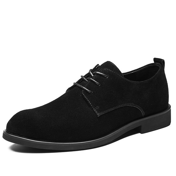 casual men cow suede leather men's shoes pointed toe lace up oxford formal shoes fashion dress, Black
casual men cow suede leather men's shoes pointed toe lace up oxford formal shoes fashion dress, Black