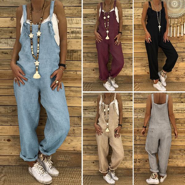 rompers for women plus size linen overalls 2019 casual dungarees jumpsuits women long rompers female harem pants trousers pantalon, Black;white
rompers for women plus size linen overalls 2019 casual dungarees jumpsuits women long rompers female harem pants trousers pantalon, Black;white