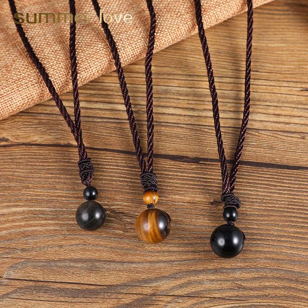 14mm-18mm fashion natural black slate tiger eye stone vintage beads pendant necklace for women wen handmade rope chain necklace jewelry, Silver
14mm-18mm fashion natural black slate tiger eye stone vintage beads pendant necklace for women wen handmade rope chain necklace jewelry, Silver