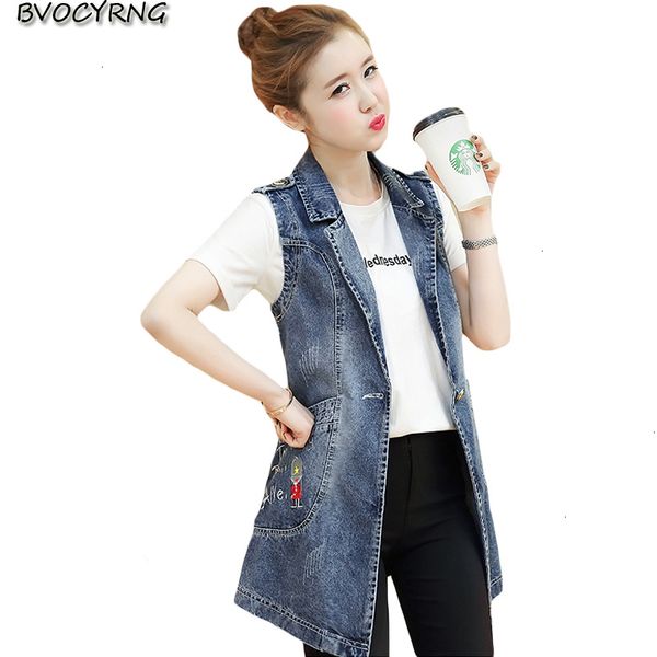 european large size women's coat new 2019 spring denim vest female slim medium length sleeveless horse clips a1437, Black;white
european large size women's coat new 2019 spring denim vest female slim medium length sleeveless horse clips a1437, Black;white