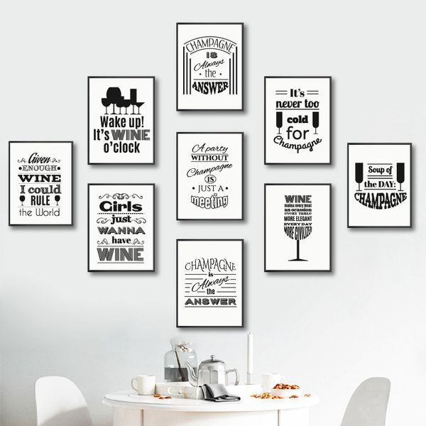 champagne and wine quotes typography minimalist prints nordic poster kitchen wall art pictures canvas painting bar home decor
champagne and wine quotes typography minimalist prints nordic poster kitchen wall art pictures canvas painting bar home decor