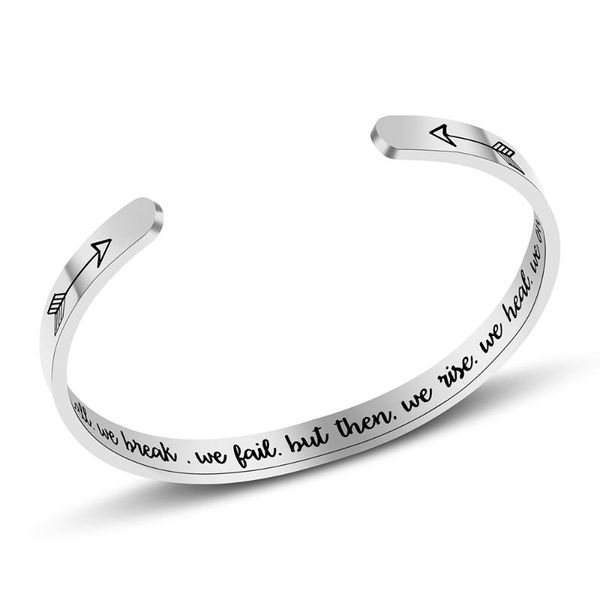stainless steel bracelet we fall we break fail, but then, rise. heal overcome bracelet inspirational arrow jewelry, Black
stainless steel bracelet we fall we break fail, but then, rise. heal overcome bracelet inspirational arrow jewelry, Black