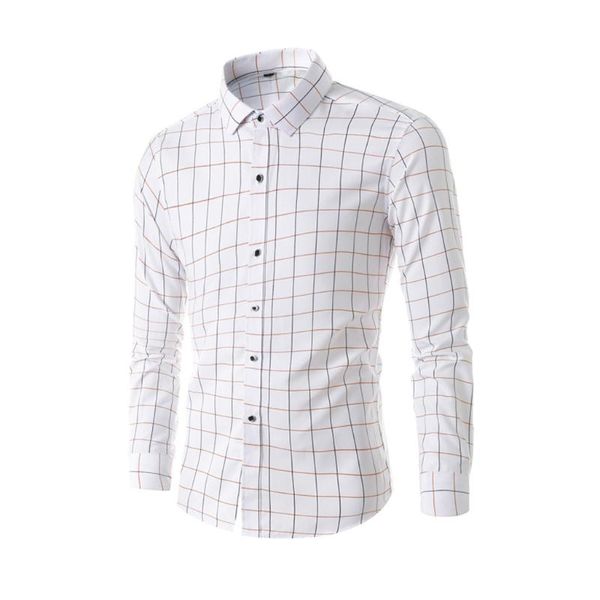 quality casual men plaid shirt spring autumn men dress shirts fashion long sleeve slim fit chemise business, White;black
quality casual men plaid shirt spring autumn men dress shirts fashion long sleeve slim fit chemise business, White;black