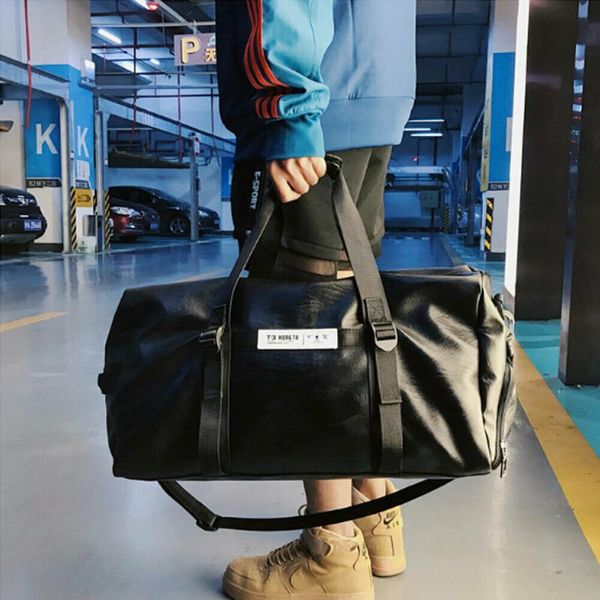 male black fashion travel bag large capacity portable fitness handbag duffle bag weekend
male black fashion travel bag large capacity portable fitness handbag duffle bag weekend