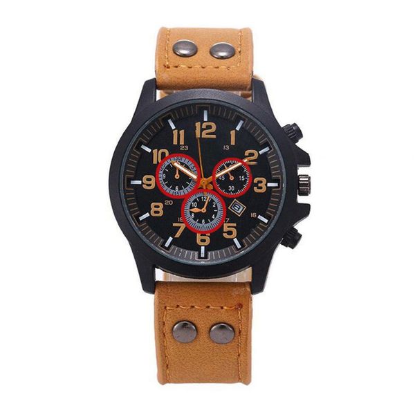 fashion men's classic faux leather strap arabic numerals date sport quartz wrist watch, Slivery;brown
fashion men's classic faux leather strap arabic numerals date sport quartz wrist watch, Slivery;brown