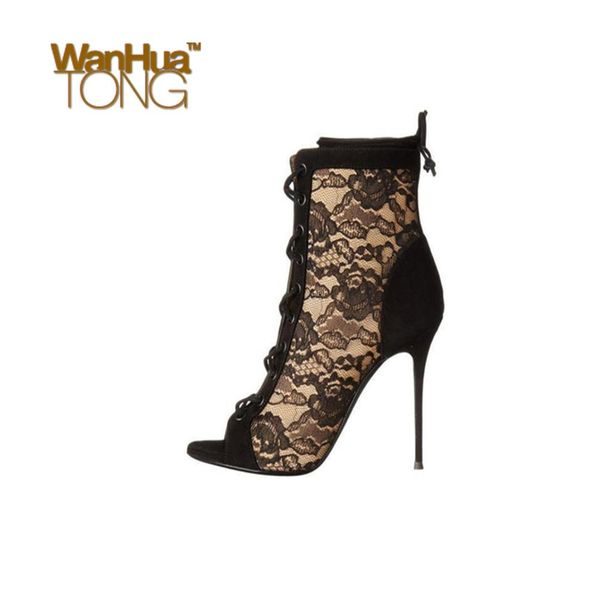 fashion women's shoes peep toe lace-up party & evening stiletto heel lace black and almond ankle boots
fashion women's shoes peep toe lace-up party & evening stiletto heel lace black and almond ankle boots