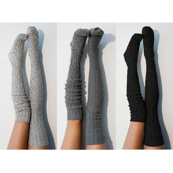 women over knee sockings fashion female stockings warm long boot knit thigh-high, Black;white
women over knee sockings fashion female stockings warm long boot knit thigh-high, Black;white