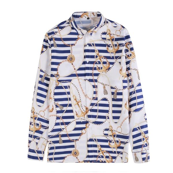 luxury stripes style men's blouse long sleeve fashion design shirt 2019 new arrival casual shirts with anchor pattern printing, White;black
luxury stripes style men's blouse long sleeve fashion design shirt 2019 new arrival casual shirts with anchor pattern printing, White;black