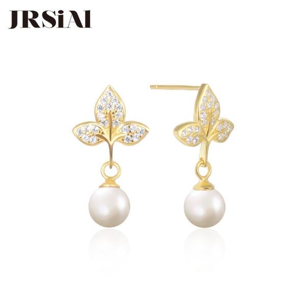 jrsial 925 sterling silver jewelry pearl earrings korean bead leaf earrings gold color women, Golden;silver
jrsial 925 sterling silver jewelry pearl earrings korean bead leaf earrings gold color women, Golden;silver