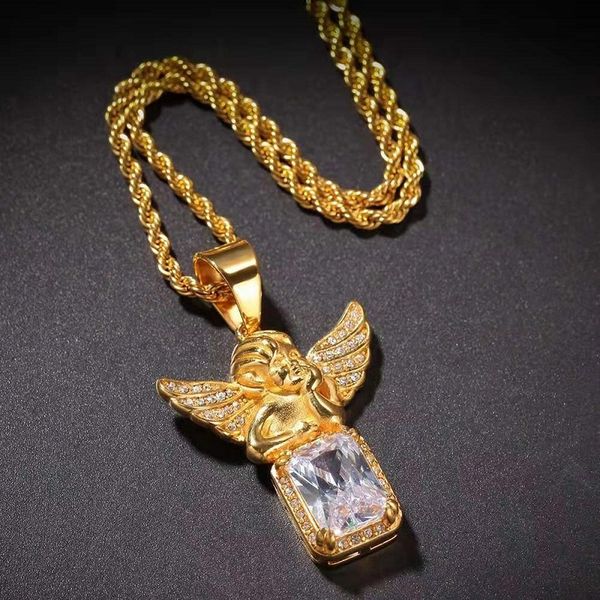 iced out angle gem pendant necklaces for men women luxury designer mens bling diamond gemstone pendants gold chain necklace jewelry gift, Silver
iced out angle gem pendant necklaces for men women luxury designer mens bling diamond gemstone pendants gold chain necklace jewelry gift, Silver