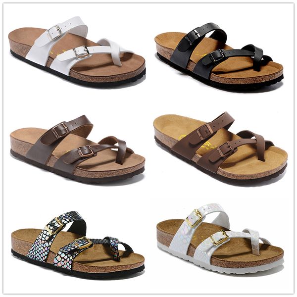

805 Mayari Arizona Gizeh Cork slippers Hot sell summer Men Women Beach sandals flats slippers unisex casual shoes print mixed colors Flip Flops Size US 3-15, 09
