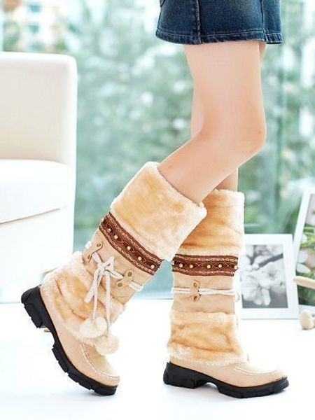 beautiful women mid calf boots winter warm tassel plush shoes women snow boots fringe ladies creepers block heels botes mujer, Black
beautiful women mid calf boots winter warm tassel plush shoes women snow boots fringe ladies creepers block heels botes mujer, Black