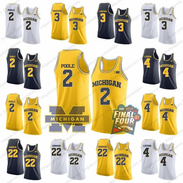 Custom Michigan Wolverines 15 Jon Teske 14 Rico Ozuna-Harrison 22 Cole Bajema 23 Brandon Johns Jr. 24 CJ Baird Final Four Basketball Jersey 
Custom Michigan Wolverines 15 Jon Teske 14 Rico Ozuna-Harrison 22 Cole Bajema 23 Brandon Johns Jr. 24 CJ Baird Final Four Basketball Jersey