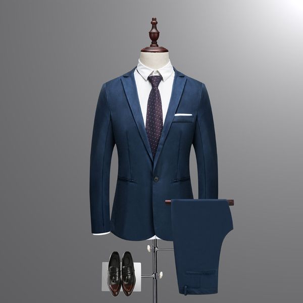 men classic 2 pieces blazer pants suit set formal business blazers sets slim plus size 3xl sets for wedding party set, White;black
men classic 2 pieces blazer pants suit set formal business blazers sets slim plus size 3xl sets for wedding party set, White;black