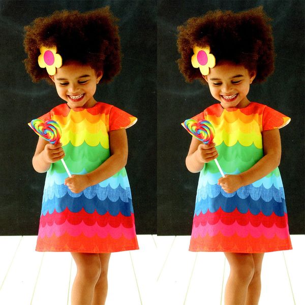 fashsiualy children girls summer princess dress toddler kids baby girls rainbow scallop print princess play dress clothes, Red;yellow
fashsiualy children girls summer princess dress toddler kids baby girls rainbow scallop print princess play dress clothes, Red;yellow