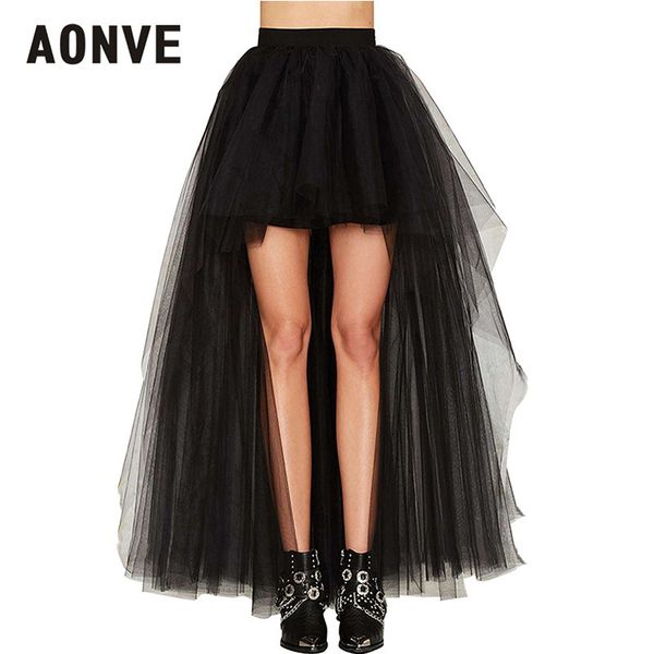 aonve black gothic skirt women long maxi skirt high wasit tulle mesh tutu jupe femme summer fluffy skirt plus size, Black;gray
aonve black gothic skirt women long maxi skirt high wasit tulle mesh tutu jupe femme summer fluffy skirt plus size, Black;gray