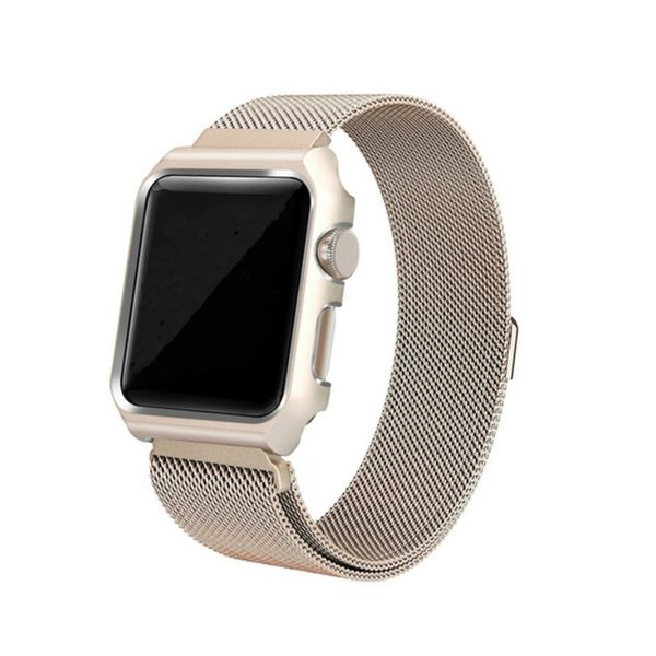 For Apple Watch Series4/3/2/1 Milanese Stainless Steel Watch Band with protective case Strap Magnetically absorbed watch strap 38/42mm 50pc
For Apple Watch Series4/3/2/1 Milanese Stainless Steel Watch Band with protective case Strap Magnetically absorbed watch strap 38/42mm 50pc