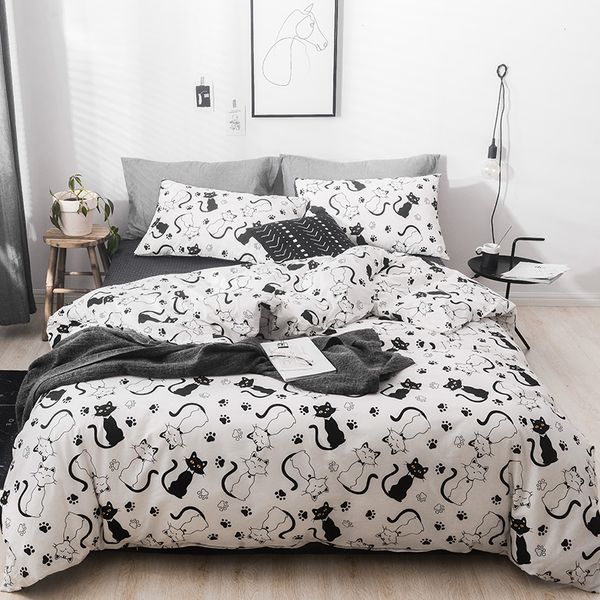 cartoon black white cat bedding sets children's beddingset twin king size bed linen duvet cover bed sheet pillowcase/bed s
cartoon black white cat bedding sets children's beddingset twin king size bed linen duvet cover bed sheet pillowcase/bed s