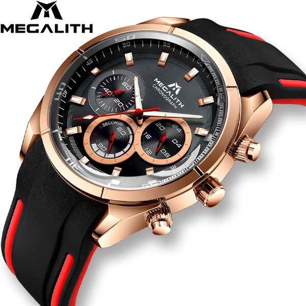 megalith men watch relojes para hombre 2019 luxury brand clock sport quartz watch black clock genuine rubber strap 8049, Slivery;brown
megalith men watch relojes para hombre 2019 luxury brand clock sport quartz watch black clock genuine rubber strap 8049, Slivery;brown