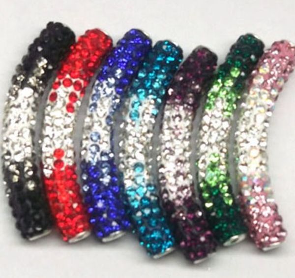 ale black mixed multi color micro pave long bending tube crystal gradual crystal beads
ale black mixed multi color micro pave long bending tube crystal gradual crystal beads