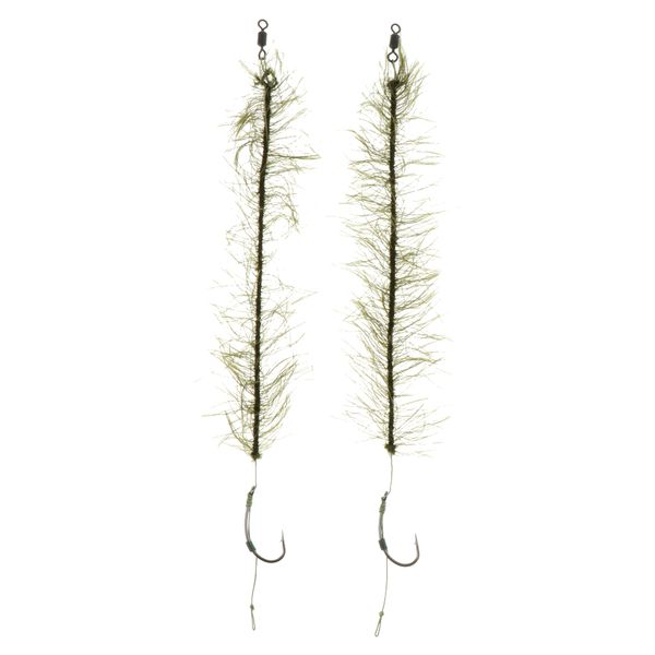 2 pieces fishing hair rigs, seaweed shape fishing hooks terminal tackle, carbon steel, durable
2 pieces fishing hair rigs, seaweed shape fishing hooks terminal tackle, carbon steel, durable