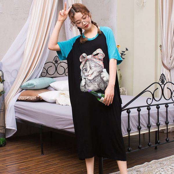 summer short sleeve round collar loose women sleepwear printing sleepshirts cute kitten nightdress nighty long sleeping dress, Black;red
summer short sleeve round collar loose women sleepwear printing sleepshirts cute kitten nightdress nighty long sleeping dress, Black;red
