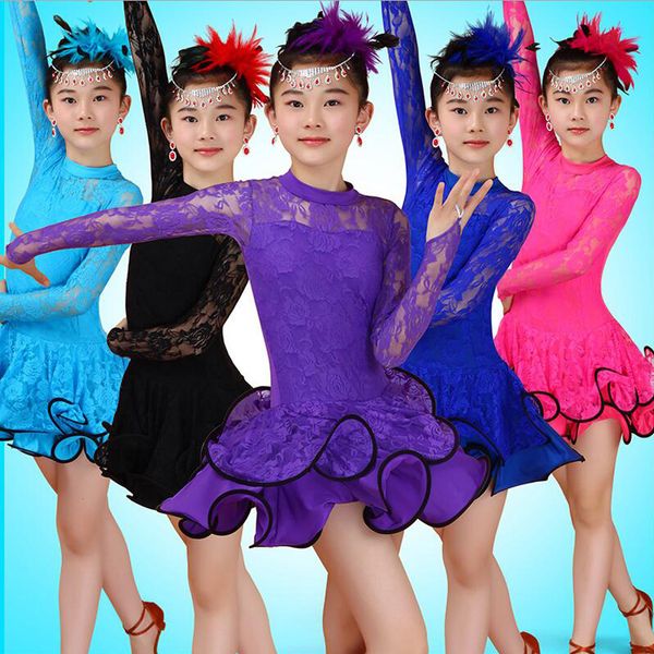 ballroom latin dance dress girls kids lace long sleeves competition children salsa performance practice tango skirt samba, Black;red
ballroom latin dance dress girls kids lace long sleeves competition children salsa performance practice tango skirt samba, Black;red