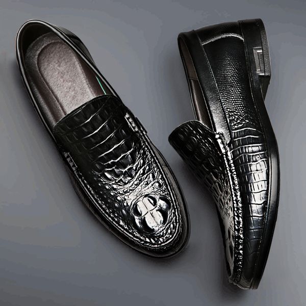 fashion crocodile genuine leather men's shoes soft moccasins men loafers shoes luxury bmen flats new 2020 autumn, Black
fashion crocodile genuine leather men's shoes soft moccasins men loafers shoes luxury bmen flats new 2020 autumn, Black