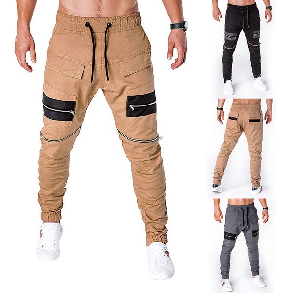 men's fashion splicing lace belt cotton casual pants men full length cotton polyester trousers, Black
men's fashion splicing lace belt cotton casual pants men full length cotton polyester trousers, Black