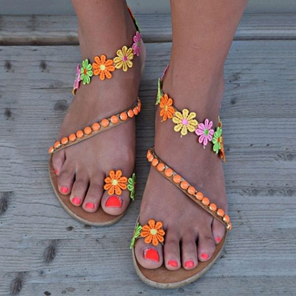 Summer Shoes Woman Gladiator Sandals Women Shoes Flat Fashion Weet Flowers Boho Beach Sandals Ladies Plus Size 44
Summer Shoes Woman Gladiator Sandals Women Shoes Flat Fashion Weet Flowers Boho Beach Sandals Ladies Plus Size 44
