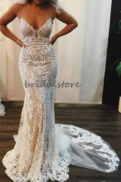 gatsby bohemian wedding dresses mermaid lace boho wedding dresses low backless sweep train spaghetti straps summer beach wedding gowns 2020, White
gatsby bohemian wedding dresses mermaid lace boho wedding dresses low backless sweep train spaghetti straps summer beach wedding gowns 2020, White