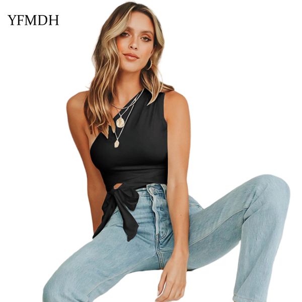 2019 summer women one shoulder crop sleeveless bow t-shirt tank beach ladies elastic shirt vest female tshirts, White
2019 summer women one shoulder crop sleeveless bow t-shirt tank beach ladies elastic shirt vest female tshirts, White