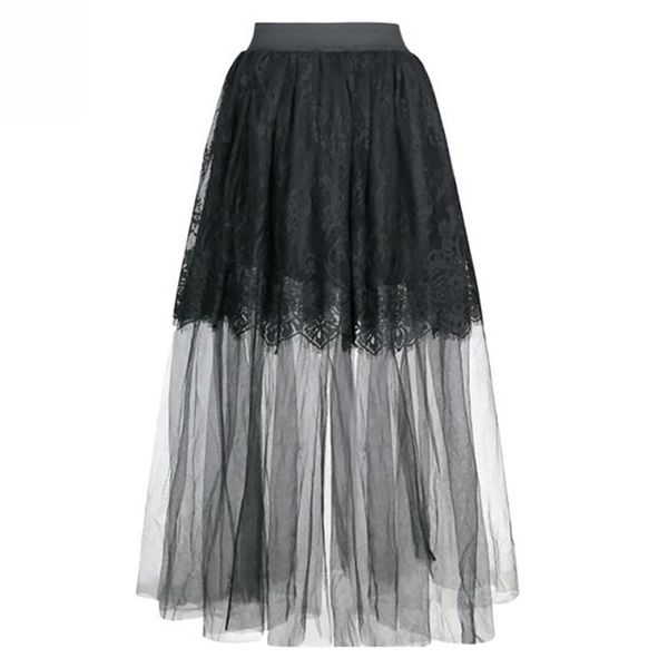 mesh long skirt transparent high waist skirts plus size floral lace custom womens fashion clothing gothic a-line style, Black
mesh long skirt transparent high waist skirts plus size floral lace custom womens fashion clothing gothic a-line style, Black