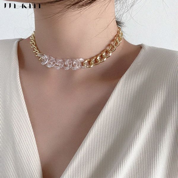 fflacell 2020 korean gold silver color acrylic metallic link chains necklaces chokers for women girl wedding party jewelry, Golden;silver 
fflacell 2020 korean gold silver color acrylic metallic link chains necklaces chokers for women girl wedding party jewelry, Golden;silver