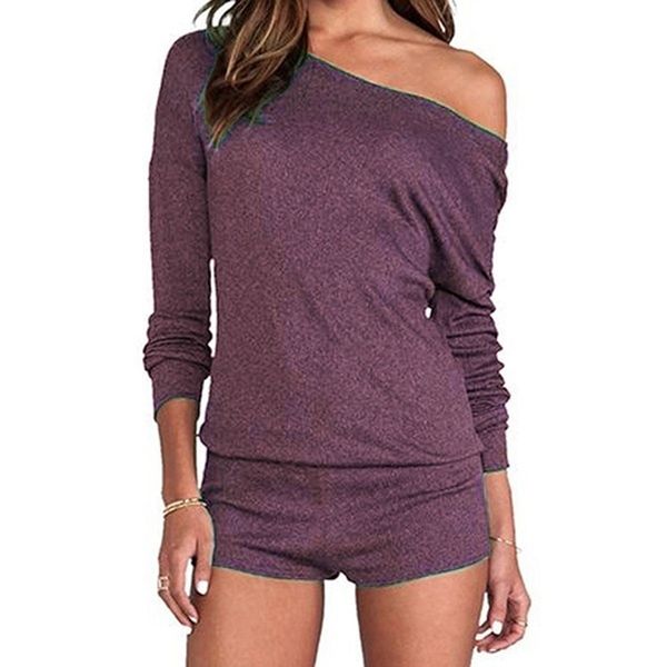 new summer women soft long sleeve off shoulder shorts playsuit jumpsuit ladies bodysuit female home casual wear, Black;white
new summer women soft long sleeve off shoulder shorts playsuit jumpsuit ladies bodysuit female home casual wear, Black;white