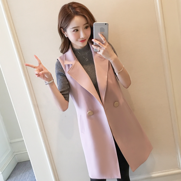 suit vest women spring summer elegant long vest coat chaleco mujer sleeveless black cardigan blazer jacket waistcoat aq731, Black;white
suit vest women spring summer elegant long vest coat chaleco mujer sleeveless black cardigan blazer jacket waistcoat aq731, Black;white