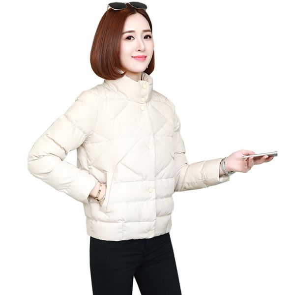 short paragraph cotton coats women 2019 autumn and winter new casual warm jacket solid color thicken parkas women, Black
short paragraph cotton coats women 2019 autumn and winter new casual warm jacket solid color thicken parkas women, Black
