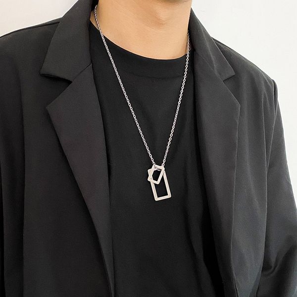 necklace chain geometric necklace stainless steel men ancient link curb chains hiphop jewelry pendant, Silver
necklace chain geometric necklace stainless steel men ancient link curb chains hiphop jewelry pendant, Silver
