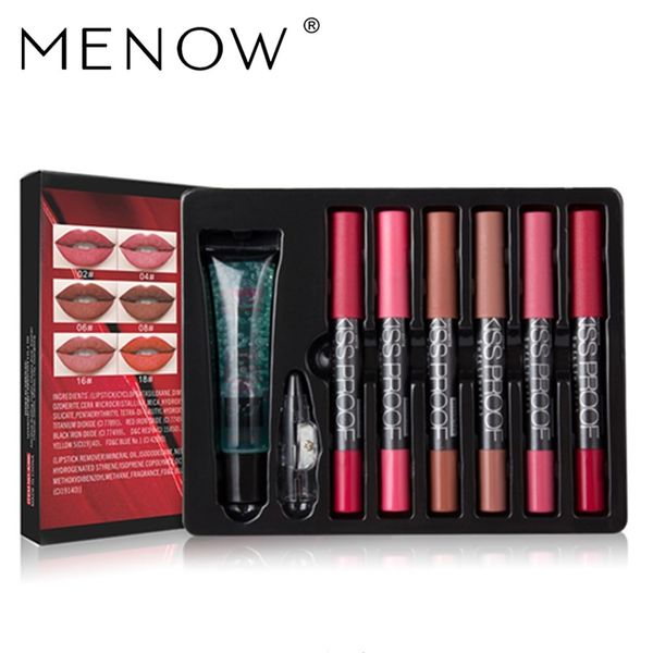 menow makeup set 6pcs kiss matte lipstick 1pcs makeup remover pencil sharpener cosmetic combination waterproof lipstick sale
menow makeup set 6pcs kiss matte lipstick 1pcs makeup remover pencil sharpener cosmetic combination waterproof lipstick sale