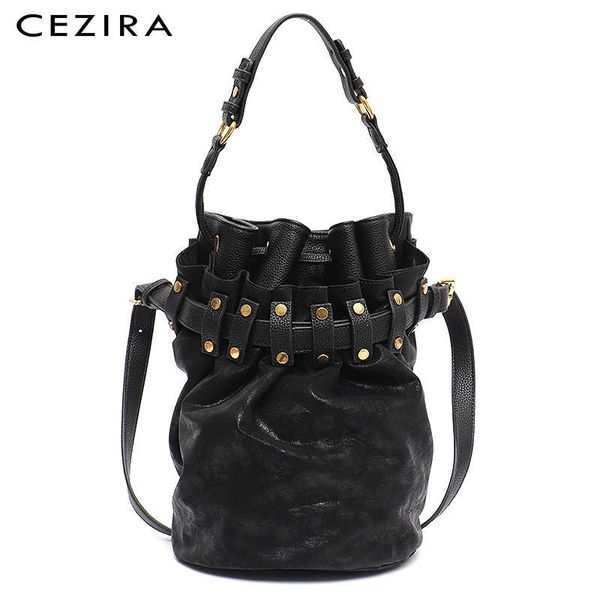 cezira women pu bucket ladies fashion vegan leather handbags casual large crossbody shoulder bags rivets female messenger
cezira women pu bucket ladies fashion vegan leather handbags casual large crossbody shoulder bags rivets female messenger